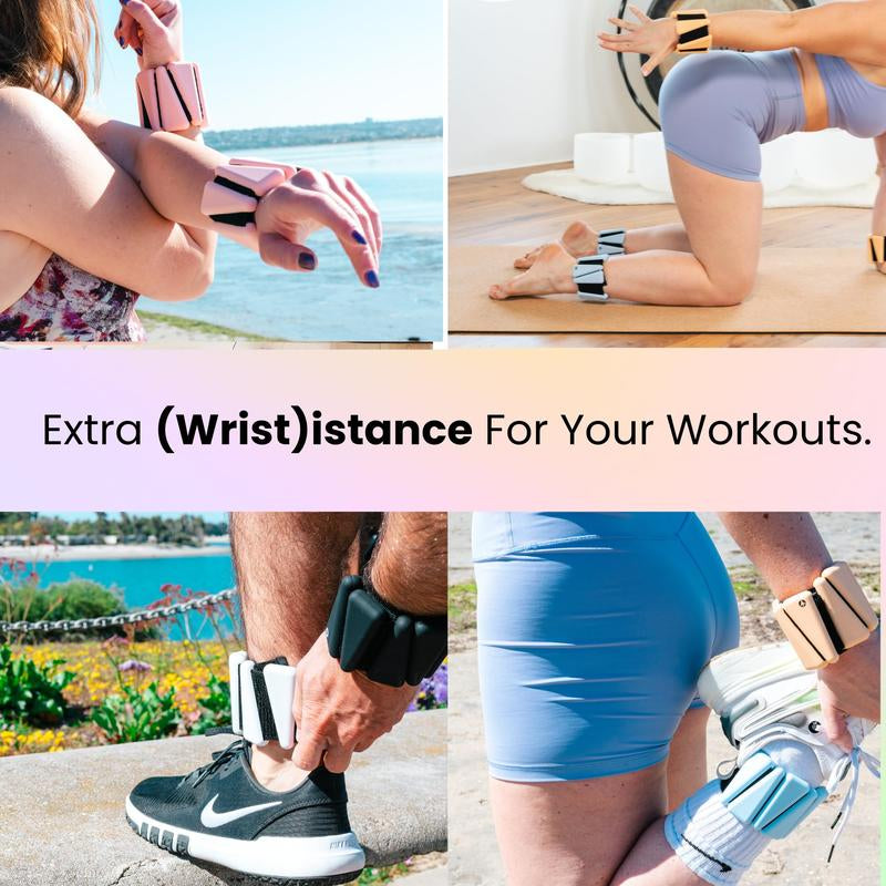 Omweights - Wrist and Ankle Weights for Women and Men | Elevate Your Workouts with Weighed Bangles | Cardio, Yoga, and Pilates Ankle Weights for Women and Men | Adjustable Leg and Arm Weights 1Lb Each (Ancient Adventure)