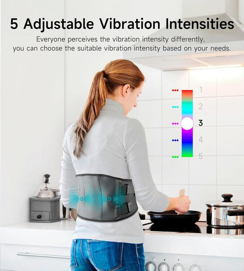 Alljoy Heated Lumbar Support Belt – Adjustable, Cordless & Portable Massager