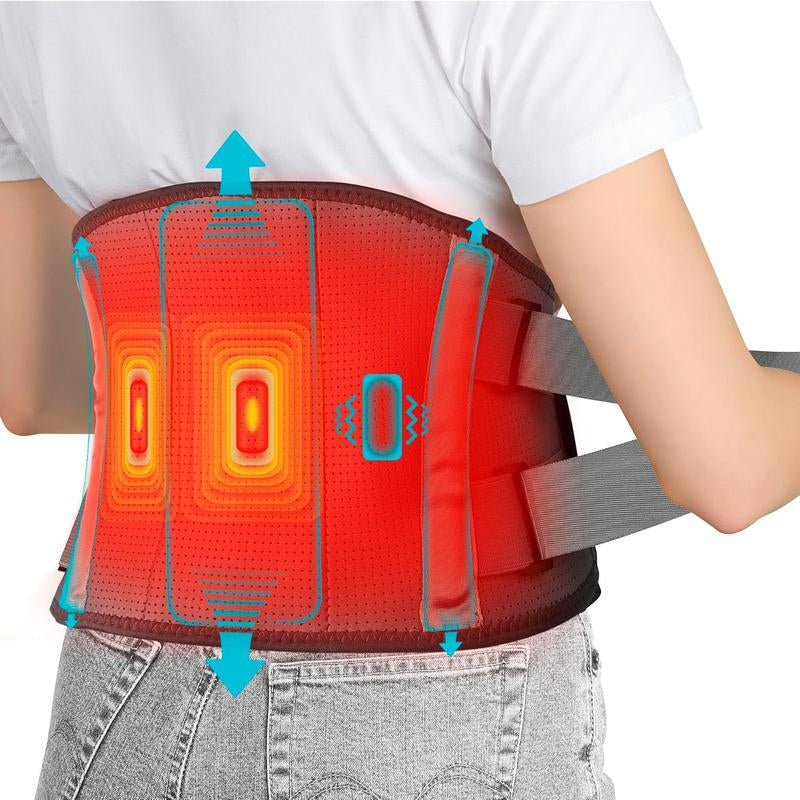 Alljoy Heated Lumbar Support Belt – Adjustable, Cordless & Portable Massager