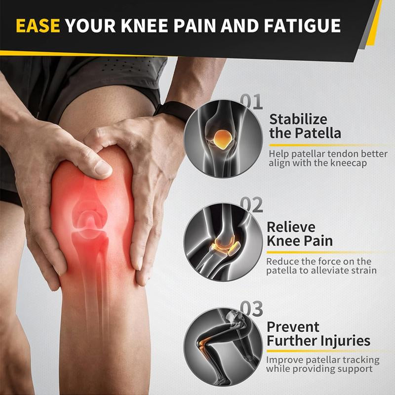 2 Pack Knee Braces for Women and Men, Patella Knee Support Strap, Basketball, Running, Hiking, Volleyball, Tennis, Squats Patellaband