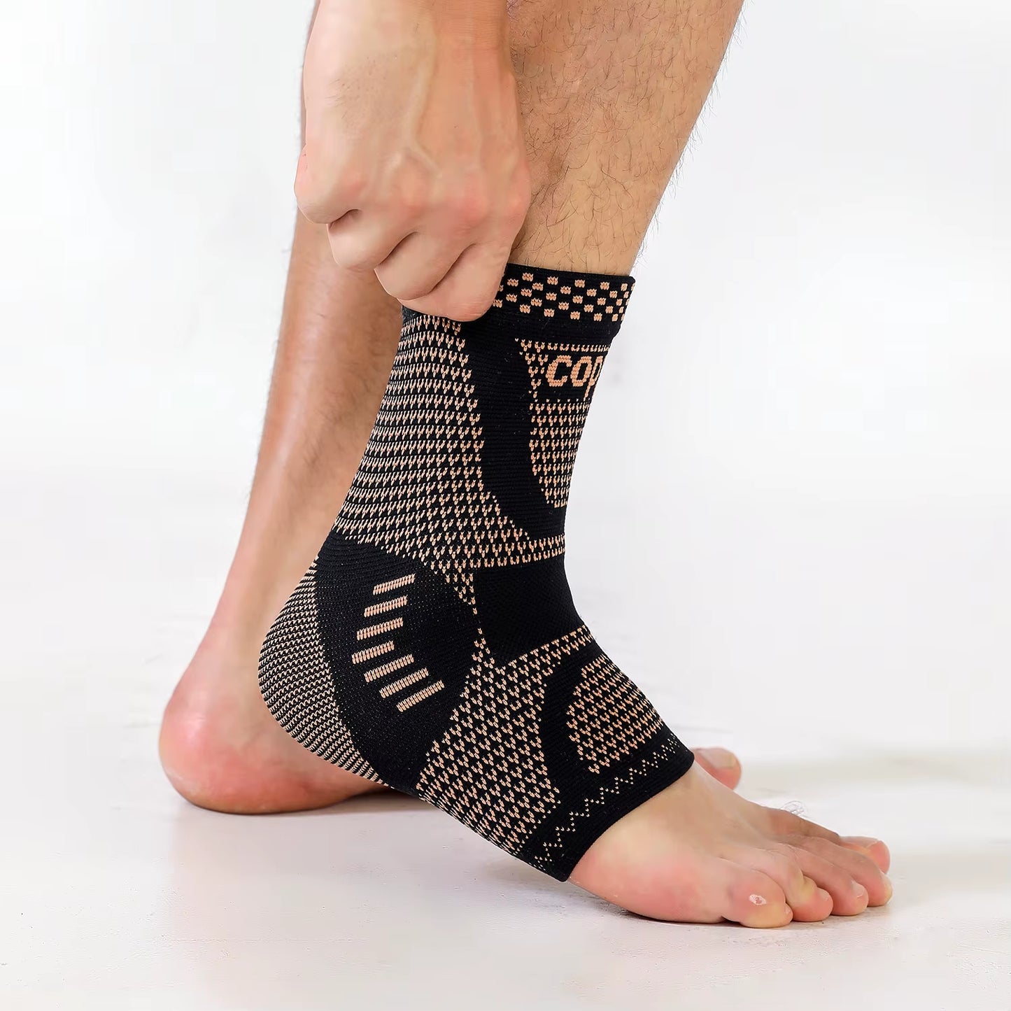 Adjustable Compression Copper Fiber Ankle Support, Suitable for Men and Women, Running, Hiking, Basketball, Ankle Support, Sport