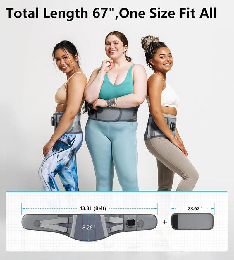 Alljoy Heated Lumbar Support Belt – Adjustable, Cordless & Portable Massager