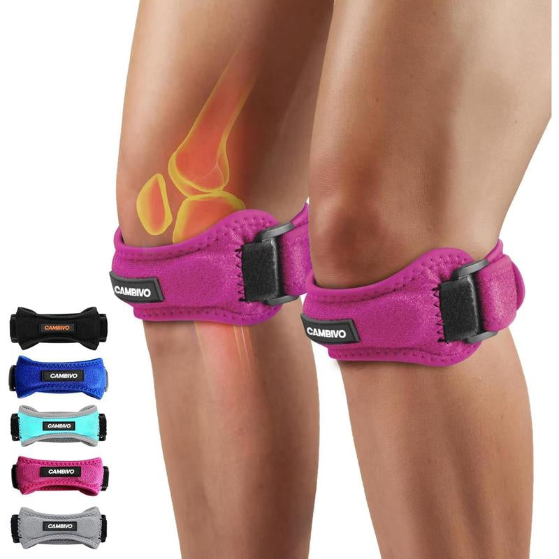2 Pack Knee Braces for Women and Men, Patella Knee Support Strap, Basketball, Running, Hiking, Volleyball, Tennis, Squats Patellaband