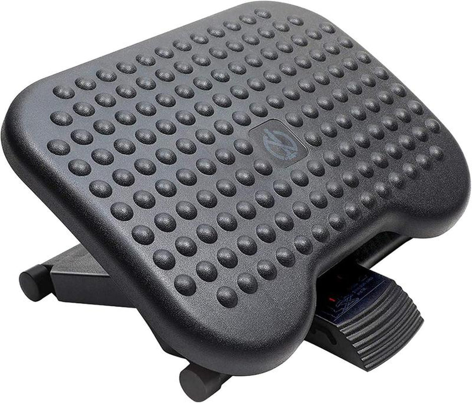 Adjustable Under Desk Footrest – 3-Height Ergonomic Foot Stool with Massage
