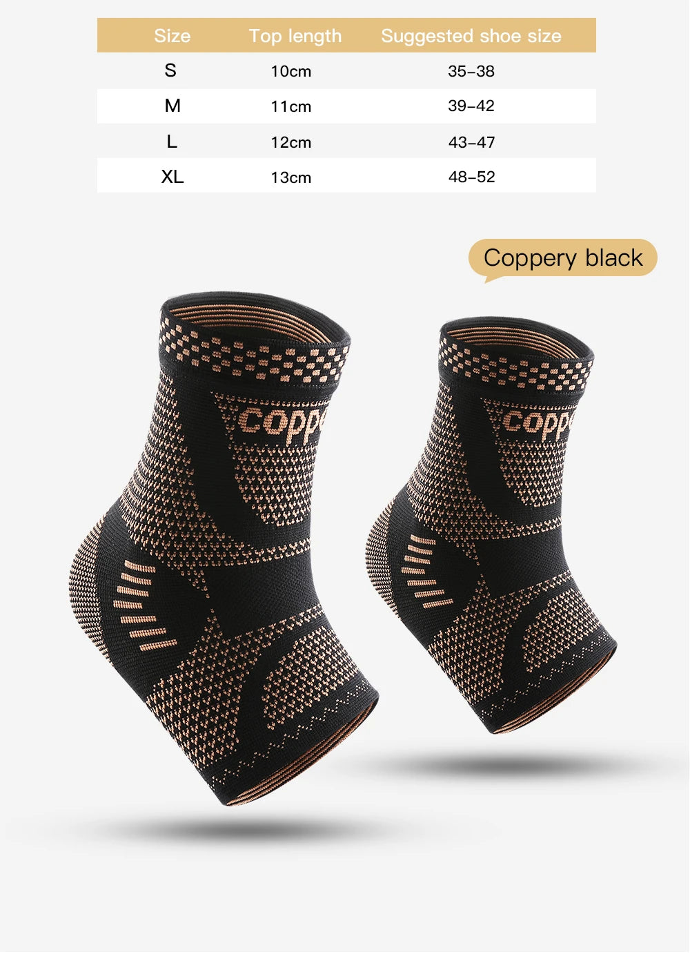 Copper Fiber Ankle Support