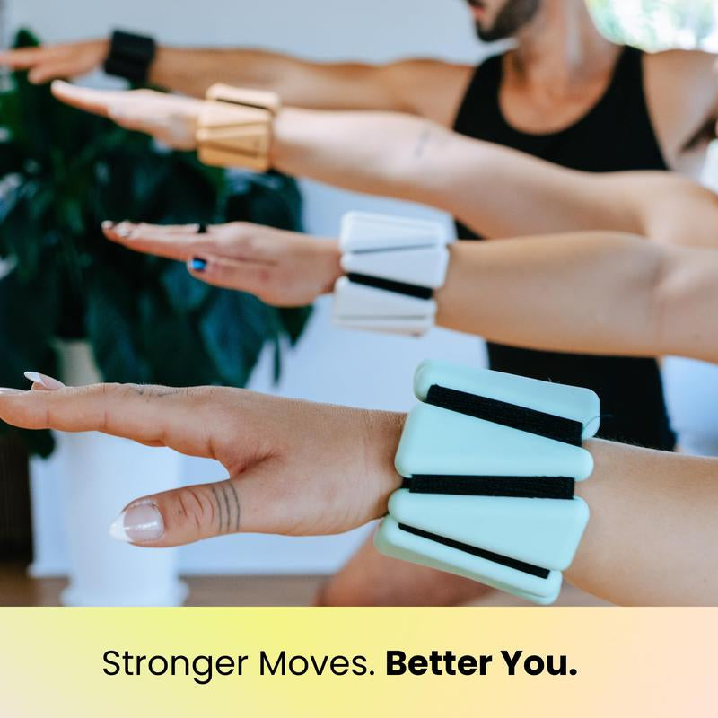 Omweights - Wrist and Ankle Weights for Women and Men | Elevate Your Workouts with Weighed Bangles | Cardio, Yoga, and Pilates Ankle Weights for Women and Men | Adjustable Leg and Arm Weights 1Lb Each (Ancient Adventure)