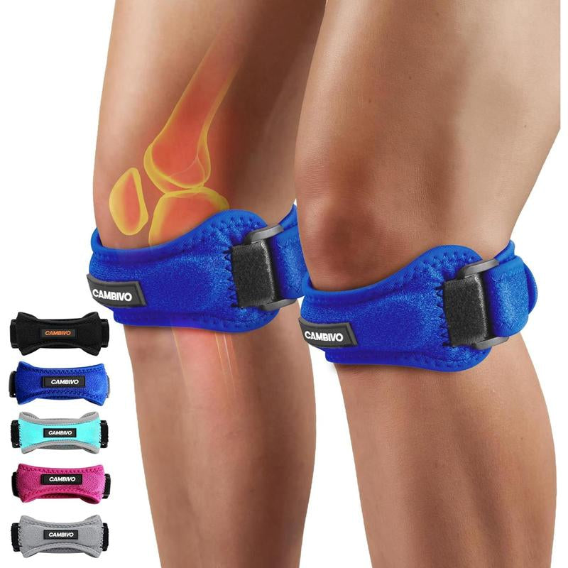2 Pack Knee Braces for Women and Men, Patella Knee Support Strap, Basketball, Running, Hiking, Volleyball, Tennis, Squats Patellaband