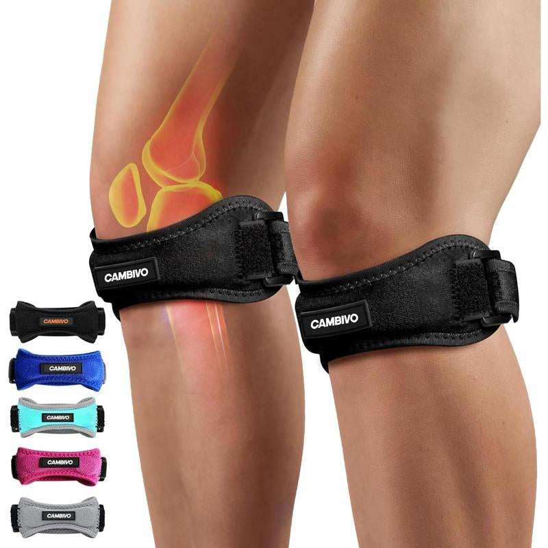 2 Pack Knee Braces for Women and Men, Patella Knee Support Strap, Basketball, Running, Hiking, Volleyball, Tennis, Squats Patellaband