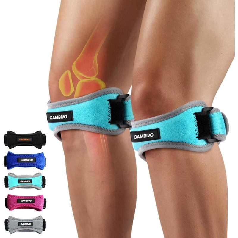 2 Pack Knee Braces for Women and Men, Patella Knee Support Strap, Basketball, Running, Hiking, Volleyball, Tennis, Squats Patellaband