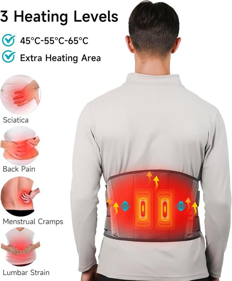 Alljoy Heated Lumbar Support Belt – Adjustable, Cordless & Portable Massager