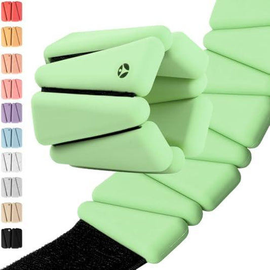 Omweights - Wrist and Ankle Weights for Women and Men | Elevate Your Workouts with Weighed Bangles | Cardio, Yoga, and Pilates Ankle Weights for Women and Men | Adjustable Leg and Arm Weights 1Lb Each (Ancient Adventure)